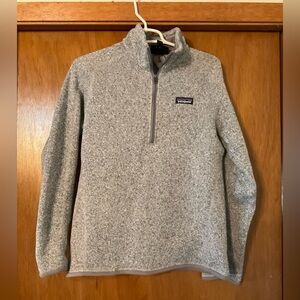 Patagonia Women’s Heather Gray Quarter-Zip Fleece Size Medium